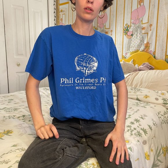 Blue cotton Phill Grimes Pub barrel t shirt! - Picture 2 of 9